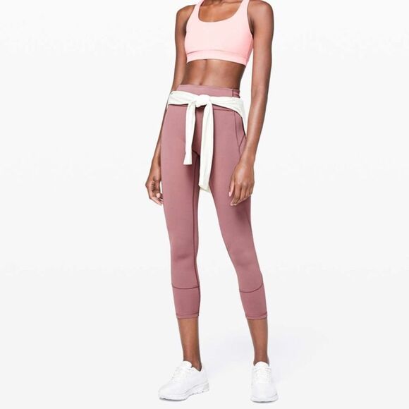 Lululemon In Movement tight 25” everlux pink mauve red dust 4 - Picture 3 of 10